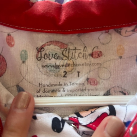 Handmade Disney Christmas Toddler Boy Button Up Shirt - Picture 2 of 2